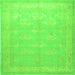 Serging Thickness of Persian Green Traditional Rug, tr2069grn