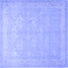 Square Persian Blue Traditional Rug, tr2069blu