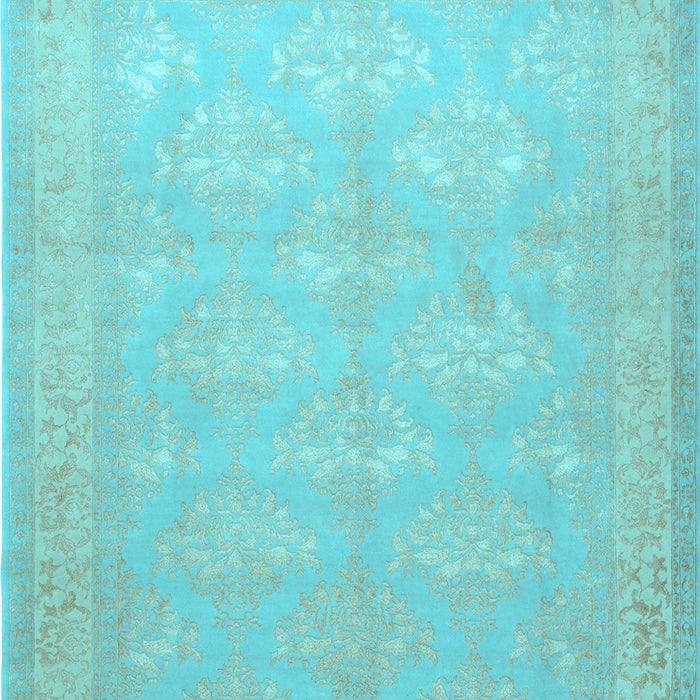 Machine Washable Persian Light Blue Traditional Rug, wshtr2069lblu