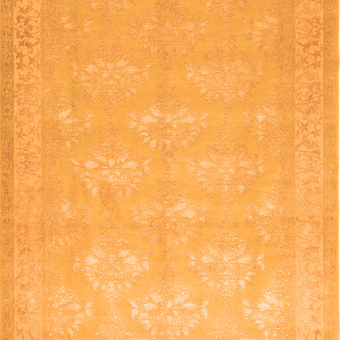 Serging Thickness of Machine Washable Persian Orange Traditional Area Rugs, wshtr2069org