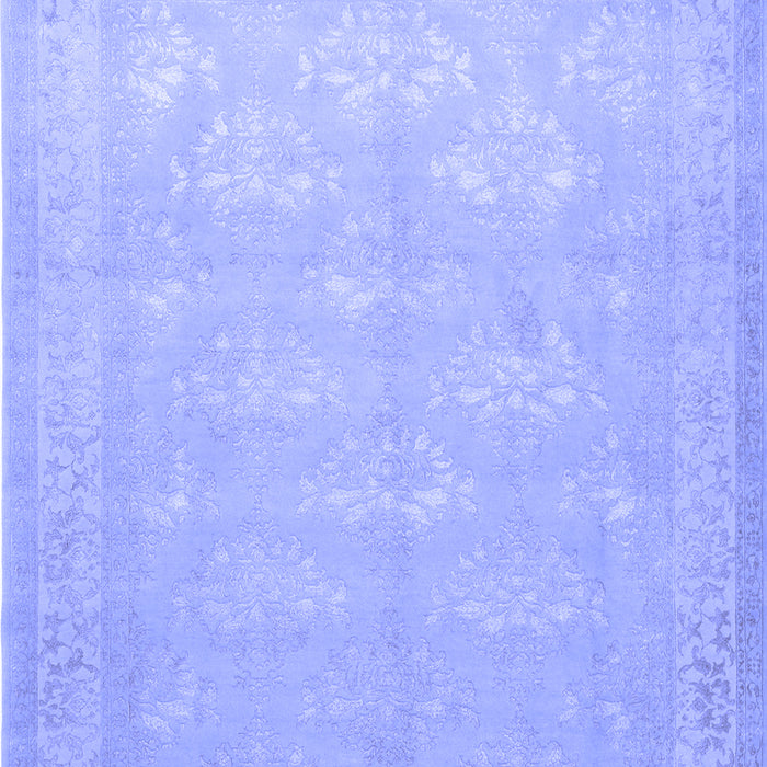 Machine Washable Persian Blue Traditional Rug, wshtr2069blu