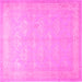 Square Persian Pink Traditional Rug, tr2069pnk