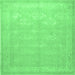 Square Persian Emerald Green Traditional Rug, tr2069emgrn