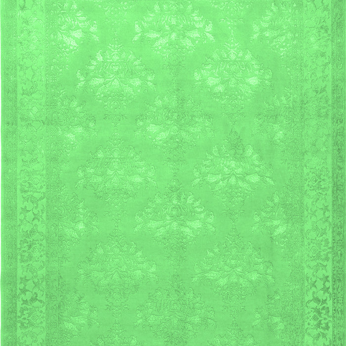 Machine Washable Persian Emerald Green Traditional Area Rugs, wshtr2069emgrn