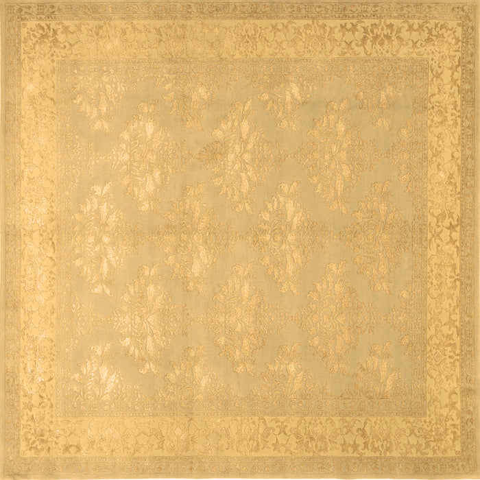 Square Machine Washable Persian Brown Traditional Rug, wshtr2069brn
