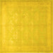 Square Persian Yellow Traditional Rug, tr2069yw