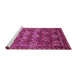 Sideview of Machine Washable Persian Pink Traditional Rug, wshtr206pnk