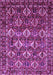 Machine Washable Persian Purple Traditional Area Rugs, wshtr206pur