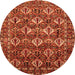 Machine Washable Persian Orange Traditional Area Rugs, wshtr206org