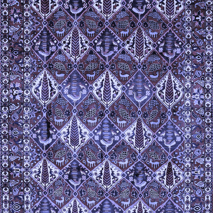 Machine Washable Persian Blue Traditional Rug, wshtr206blu