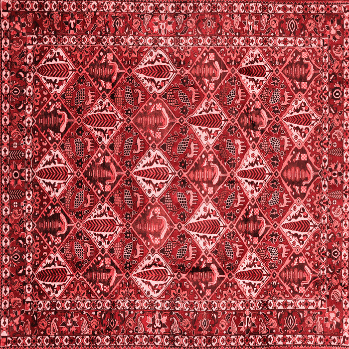Machine Washable Persian Red Traditional Rug, wshtr206red