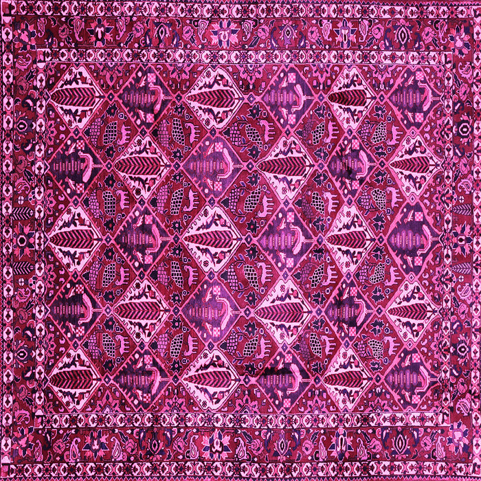 Square Persian Pink Traditional Rug, tr206pnk