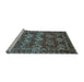 Sideview of Machine Washable Persian Light Blue Traditional Rug, wshtr206lblu