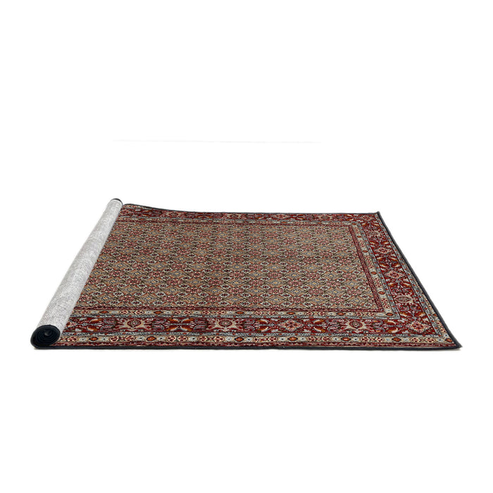 Sideview of Machine Washable Traditional Camel Brown Rug, wshtr207
