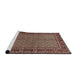 Sideview of Machine Washable Traditional Camel Brown Rug, wshtr207