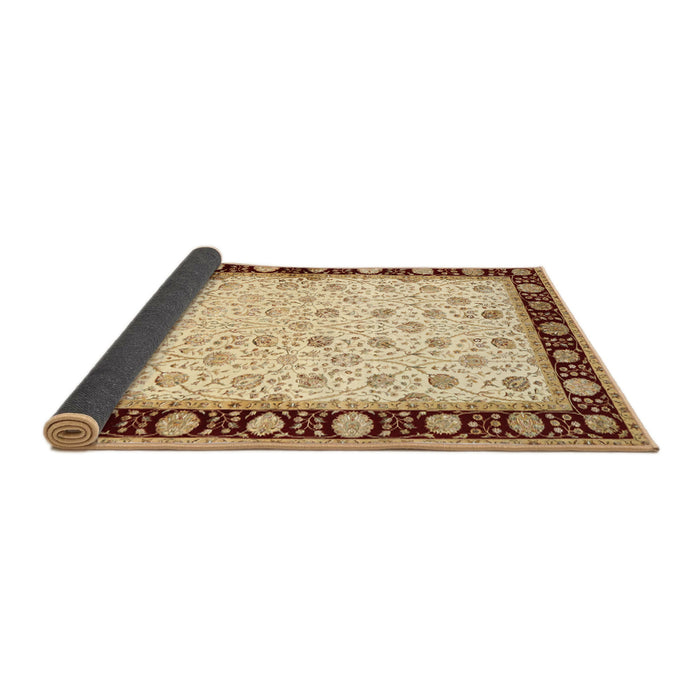 Sideview of Traditional Brown Gold Persian Rug, tr2070