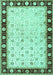 Machine Washable Persian Turquoise Traditional Area Rugs, wshtr2070turq