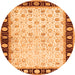 Machine Washable Persian Orange Traditional Area Rugs, wshtr2070org