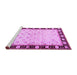 Sideview of Machine Washable Persian Purple Traditional Area Rugs, wshtr2070pur