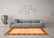 Machine Washable Persian Orange Traditional Area Rugs in a Living Room, wshtr2070org