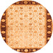 Square Persian Orange Traditional Rug, tr2070org