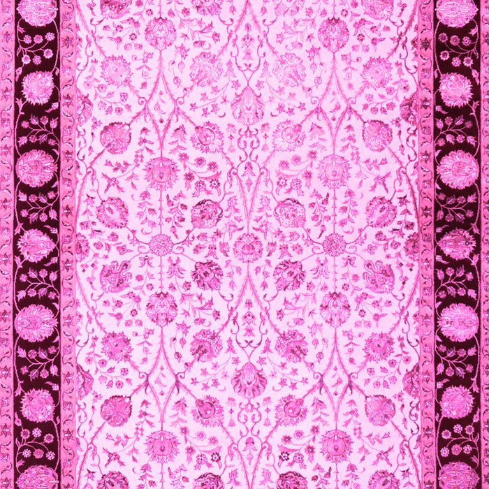 Machine Washable Persian Pink Traditional Rug, wshtr2070pnk