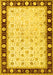 Machine Washable Persian Yellow Traditional Rug, wshtr2070yw