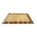 Sideview of Machine Washable Persian Brown Traditional Rug, wshtr2070brn