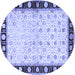 Round Persian Blue Traditional Rug, tr2070blu