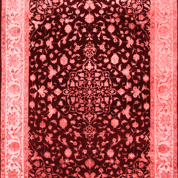 Machine Washable Persian Red Traditional Rug, wshtr2071red