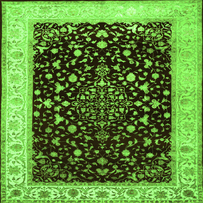 Serging Thickness of Persian Green Traditional Rug, tr2071grn