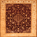 Serging Thickness of Persian Orange Traditional Rug, tr2071org