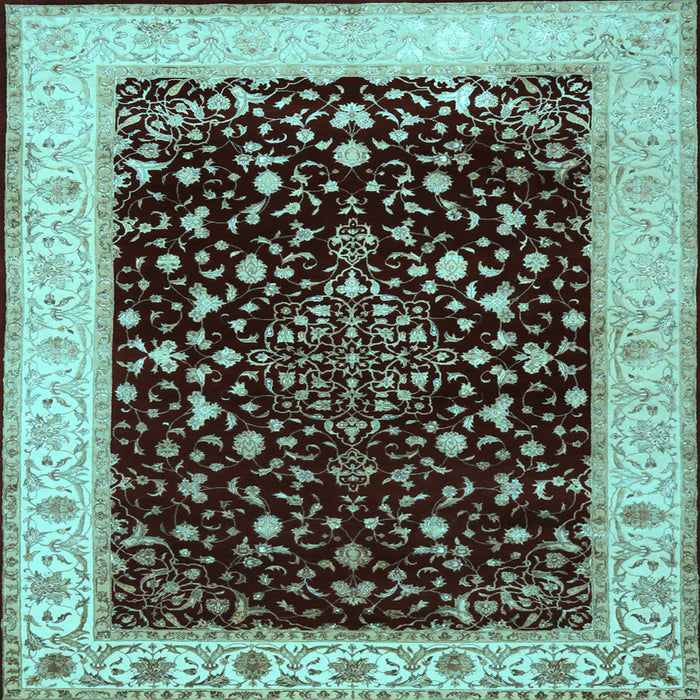 Square Persian Light Blue Traditional Rug, tr2071lblu