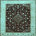 Square Persian Light Blue Traditional Rug, tr2071lblu