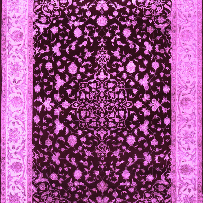 Machine Washable Persian Purple Traditional Area Rugs, wshtr2071pur