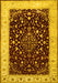 Machine Washable Persian Yellow Traditional Rug, wshtr2071yw