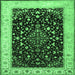 Square Persian Emerald Green Traditional Rug, tr2071emgrn
