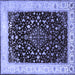 Square Persian Blue Traditional Rug, tr2071blu