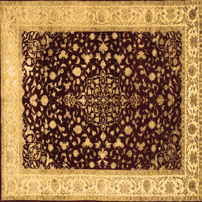 Square Persian Brown Traditional Rug, tr2071brn