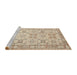 Sideview of Machine Washable Traditional Brown Rug, wshtr2072