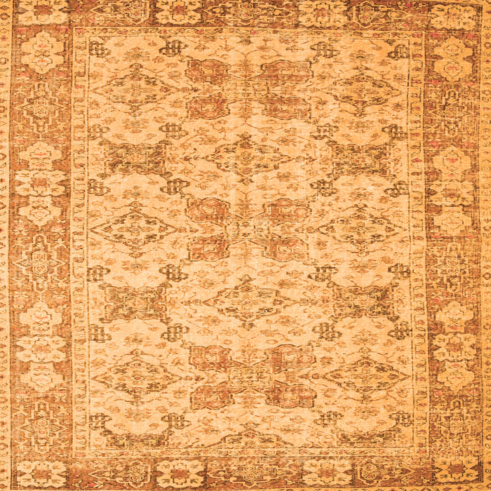Serging Thickness of Persian Orange Traditional Rug, tr2072org