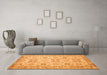 Machine Washable Persian Orange Traditional Area Rugs in a Living Room, wshtr2072org