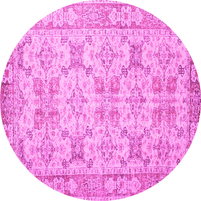 Round Persian Pink Traditional Rug, tr2072pnk