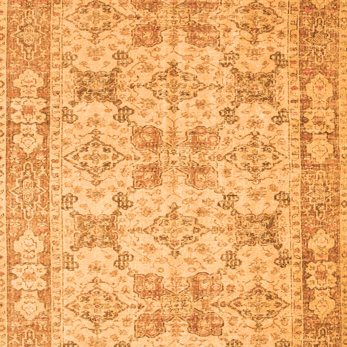 Serging Thickness of Machine Washable Persian Orange Traditional Area Rugs, wshtr2072org