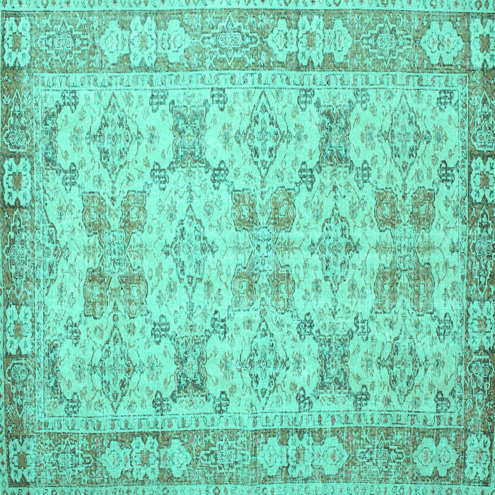 Square Persian Turquoise Traditional Rug, tr2072turq