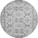 Machine Washable Persian Gray Traditional Rug, wshtr2072gry