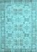 Machine Washable Persian Light Blue Traditional Rug, wshtr2072lblu