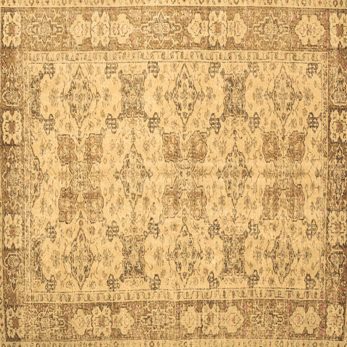 Square Persian Brown Traditional Rug, tr2072brn