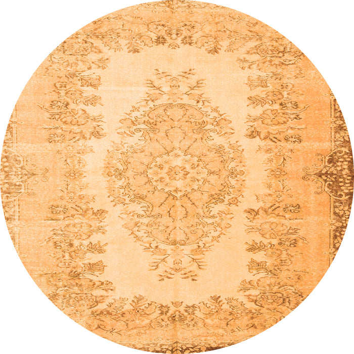 Machine Washable Persian Orange Traditional Area Rugs, wshtr2073org