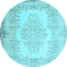 Round Persian Light Blue Traditional Rug, tr2073lblu